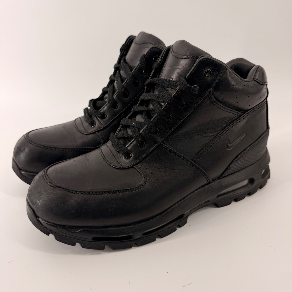 Nike Air Max Goadome ACG Mens Size 12 Black Leather Waterproof Boots 599474-050